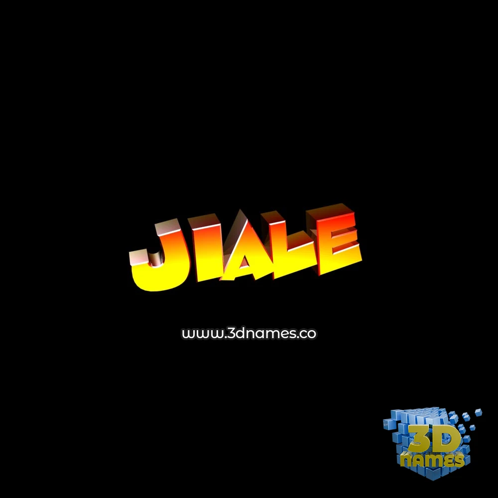 jiale in Black Background style - 3D name wallpaper