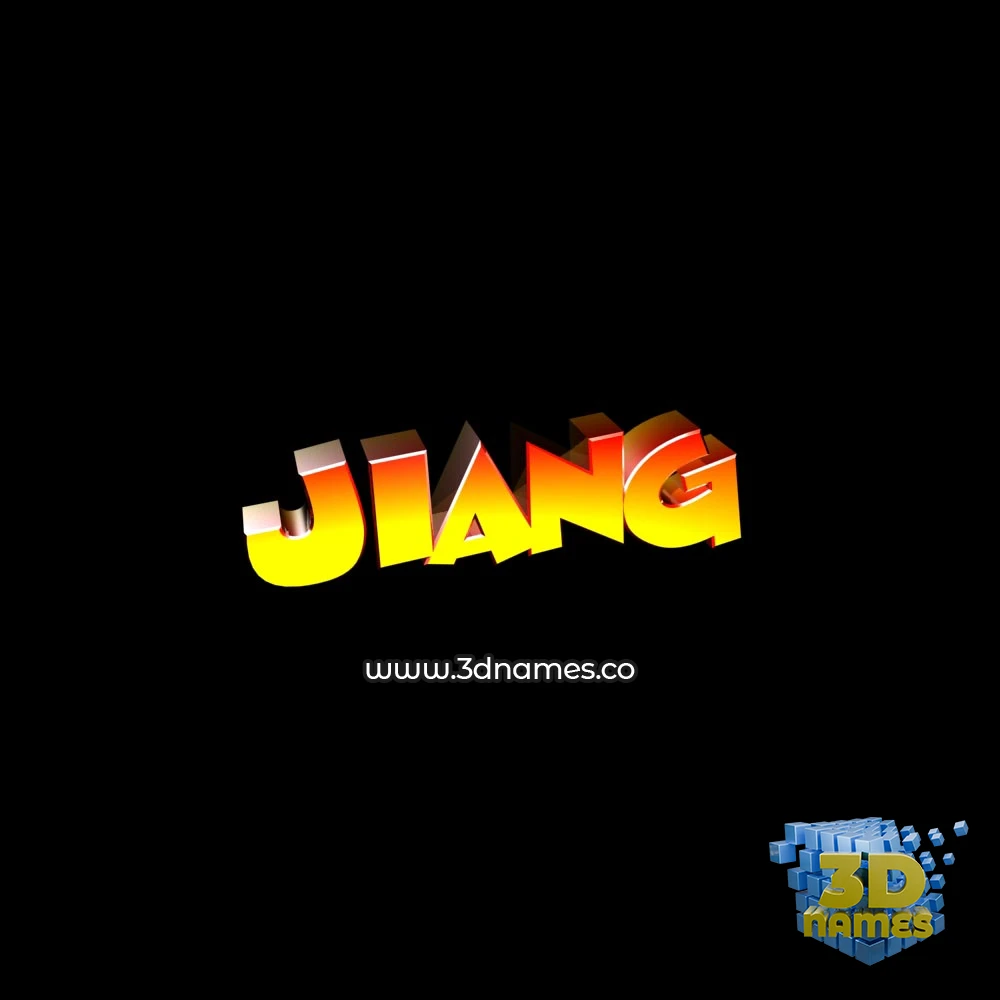 jiang in Black Background style - 3D name wallpaper