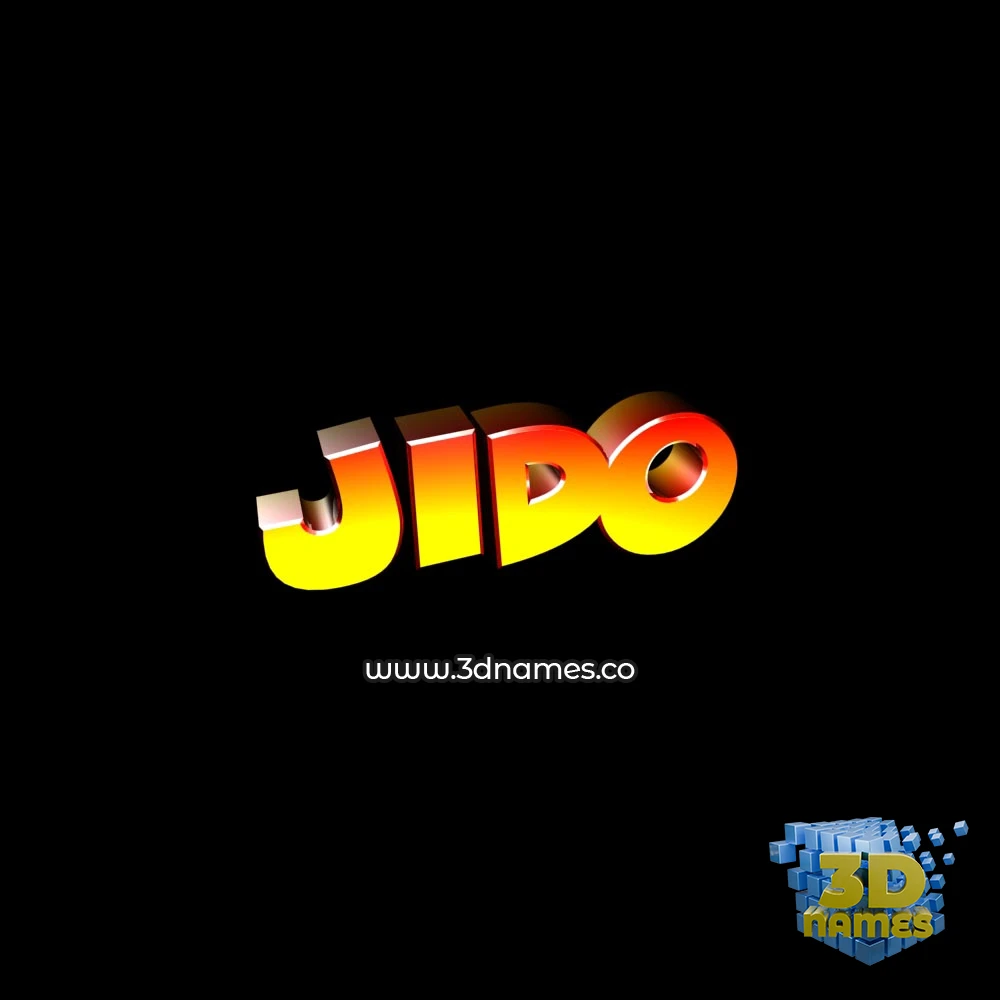 jido in Black Background style - 3D name wallpaper