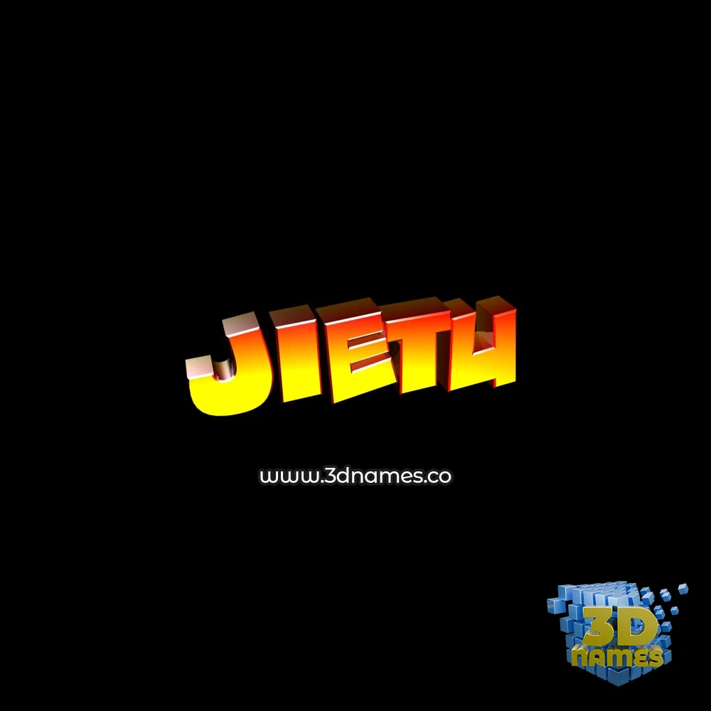 jietu in Black Background style - 3D name wallpaper