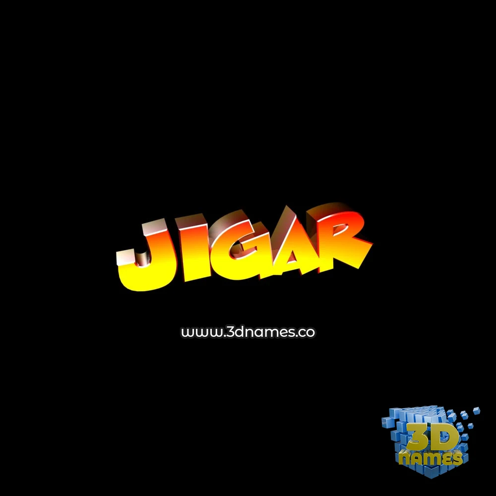 jigar in Black Background style - 3D name wallpaper