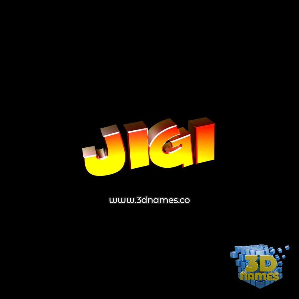 jigi in Black Background style - 3D name wallpaper