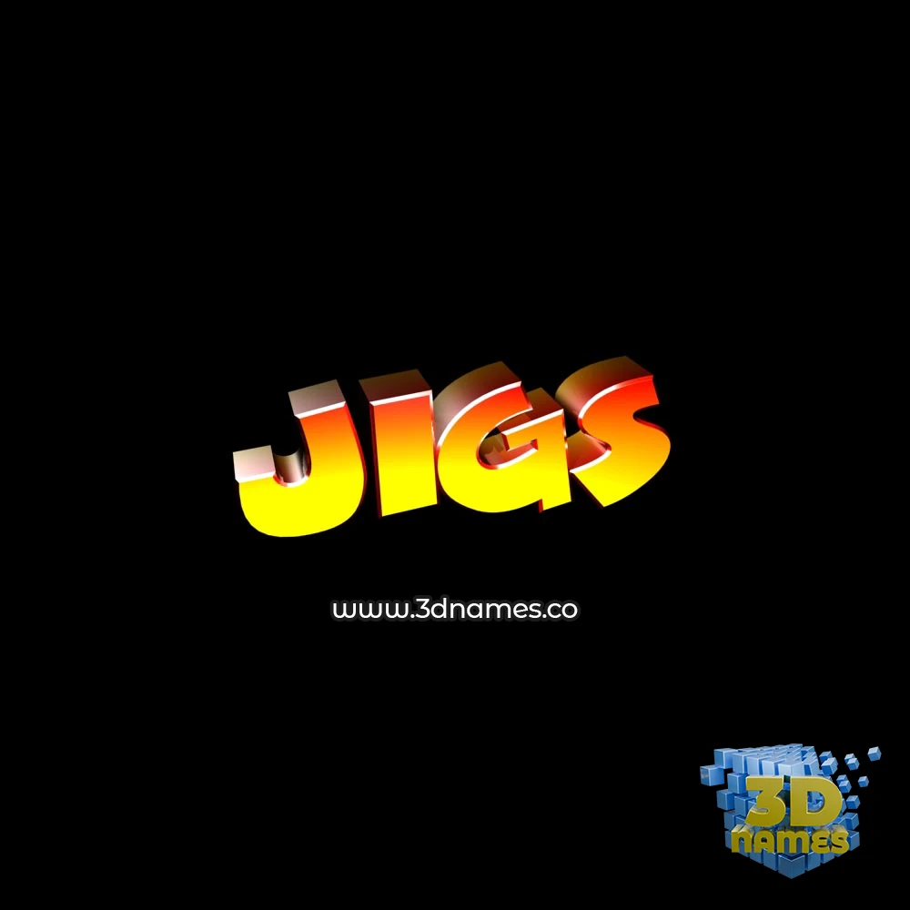 jigs in Black Background style - 3D name wallpaper