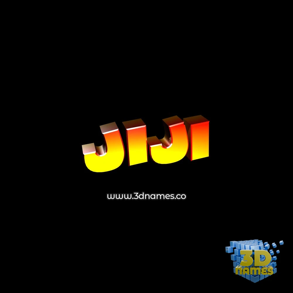 jiji in Black Background style - 3D name wallpaper