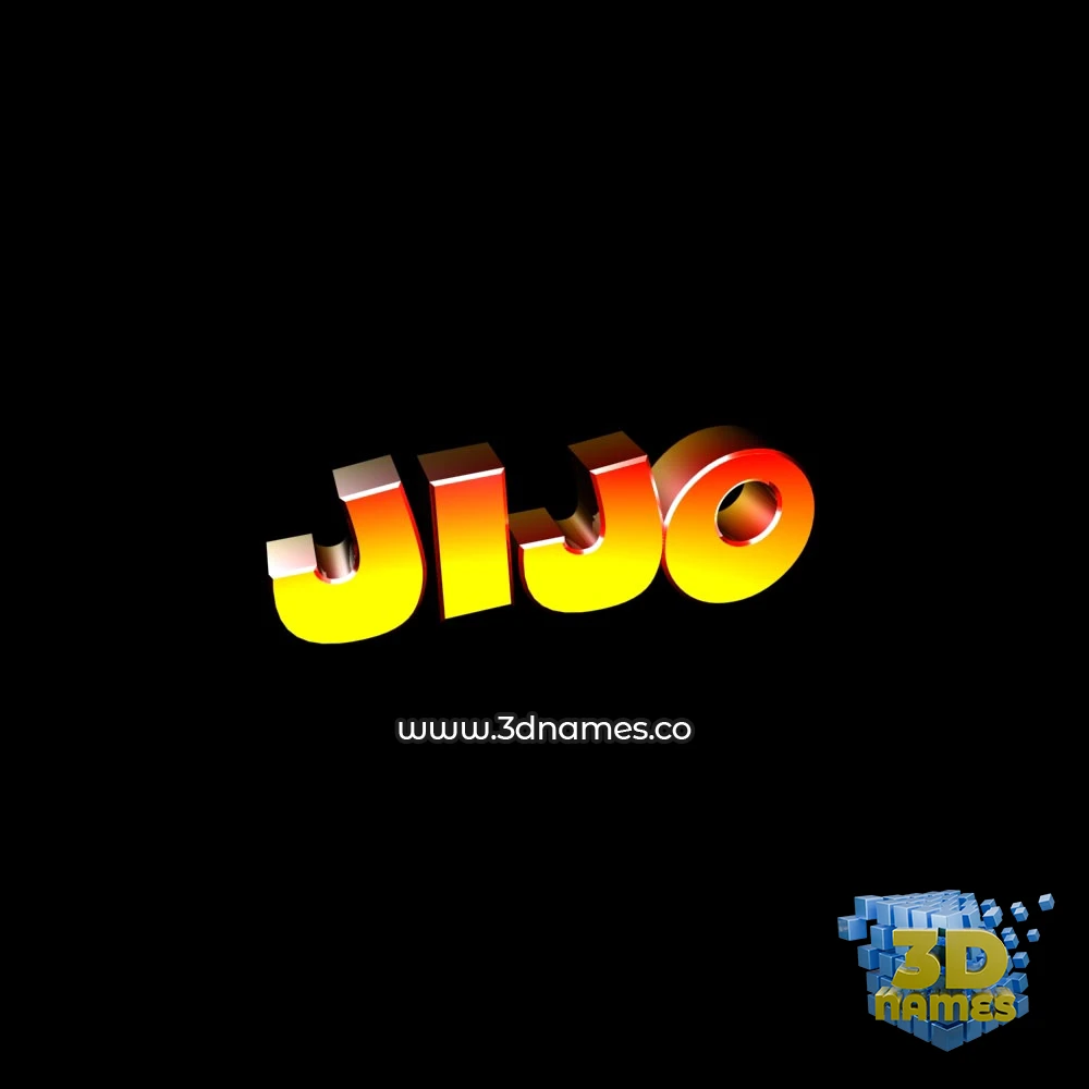 jijo in Black Background style - 3D name wallpaper
