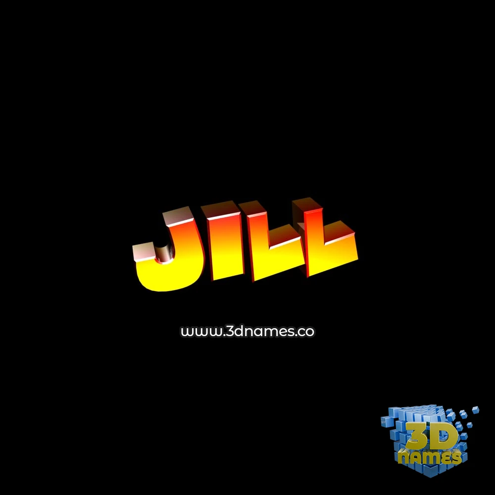 jill in Black Background style - 3D name wallpaper