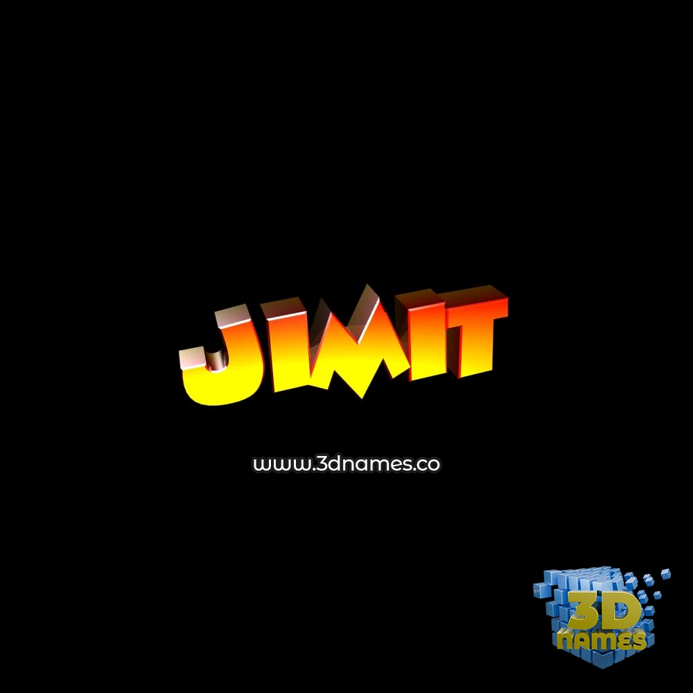 jimit in Black Background style - 3D name wallpaper