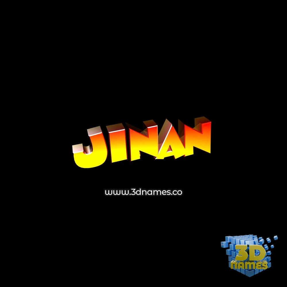 jinan in Black Background style - 3D name wallpaper