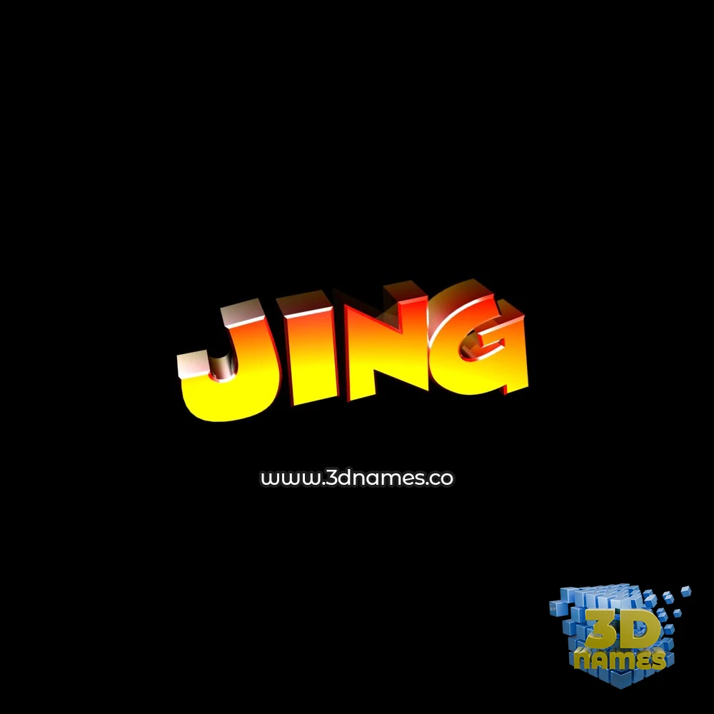 jing in Black Background style - 3D name wallpaper