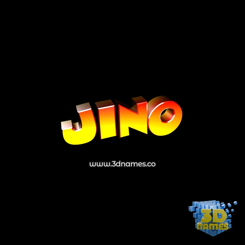 jino in Black Background style - 3D name wallpaper