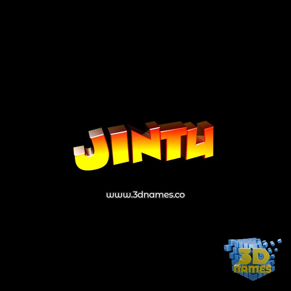 jintu in Black Background style - 3D name wallpaper