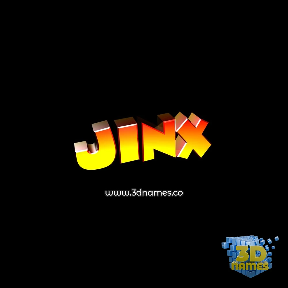 jinx in Black Background style - 3D name wallpaper