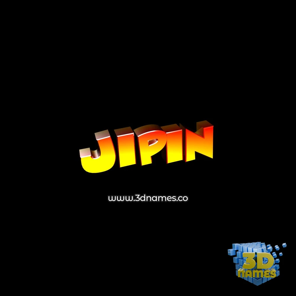 jipin in Black Background style - 3D name wallpaper