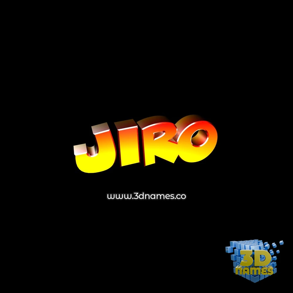 jiro in Black Background style - 3D name wallpaper