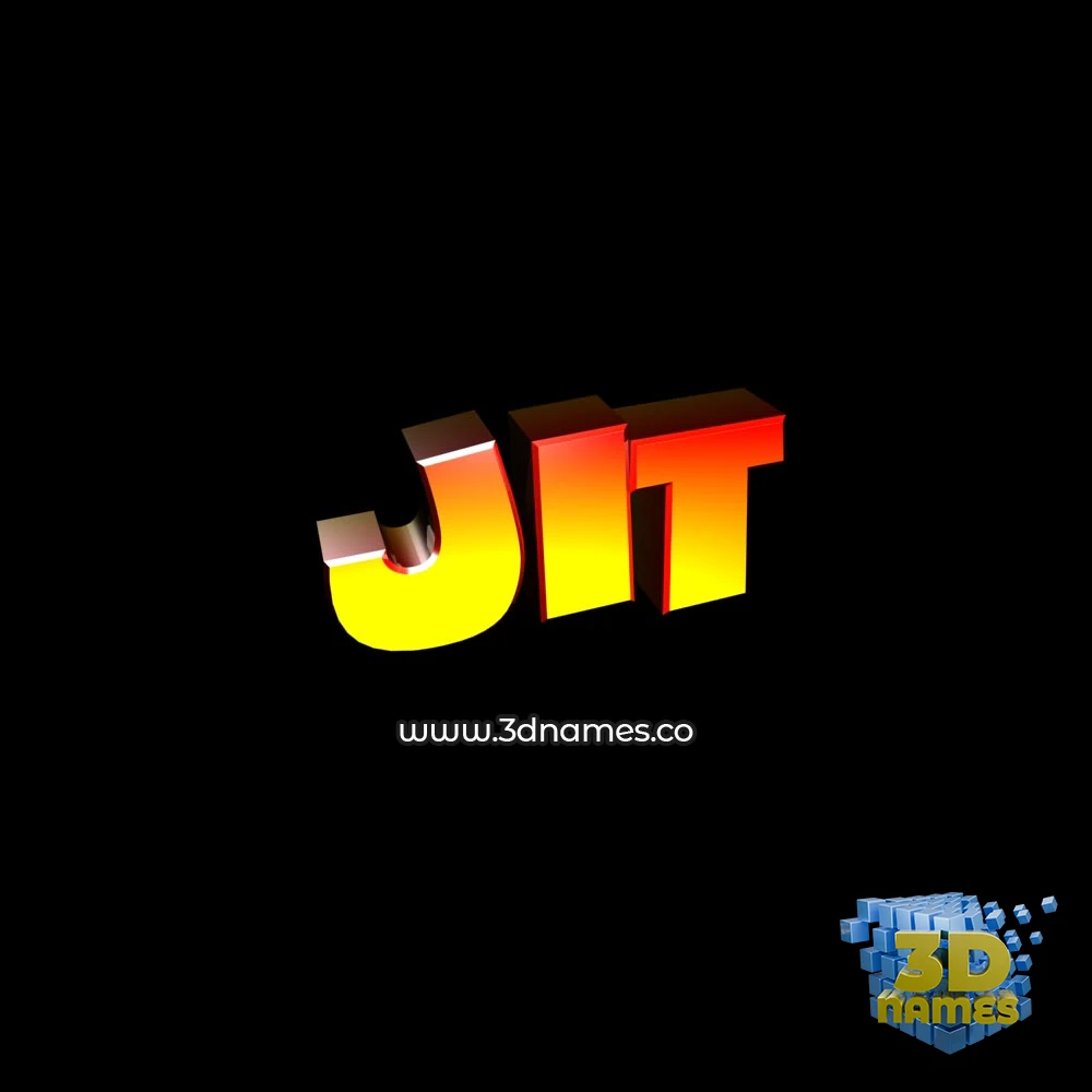 jit in Black Background style - 3D name wallpaper