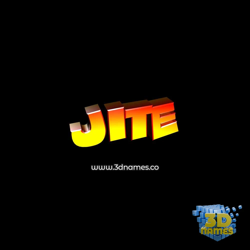 jite in Black Background style - 3D name wallpaper