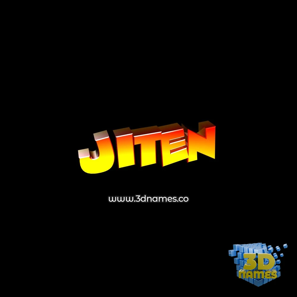 jiten in Black Background style - 3D name wallpaper