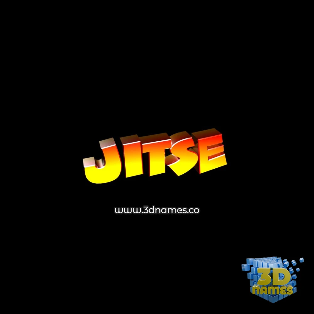 jitse in Black Background style - 3D name wallpaper