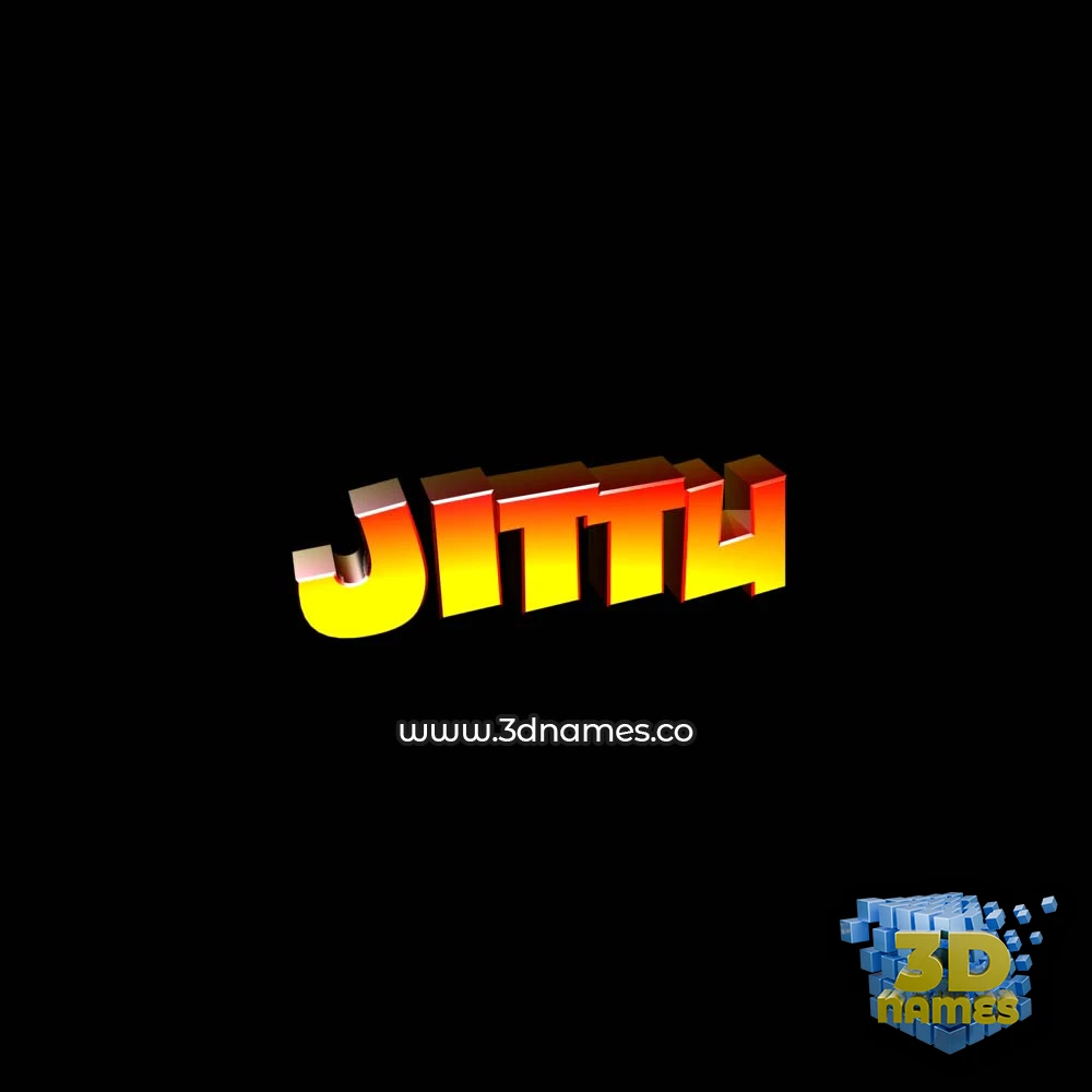 jittu in Black Background style - 3D name wallpaper