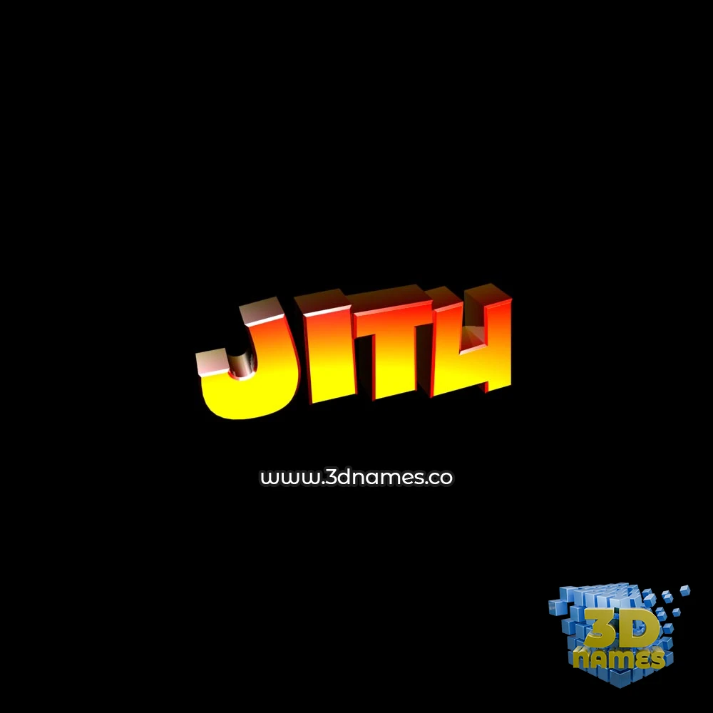 jitu in Black Background style - 3D name wallpaper