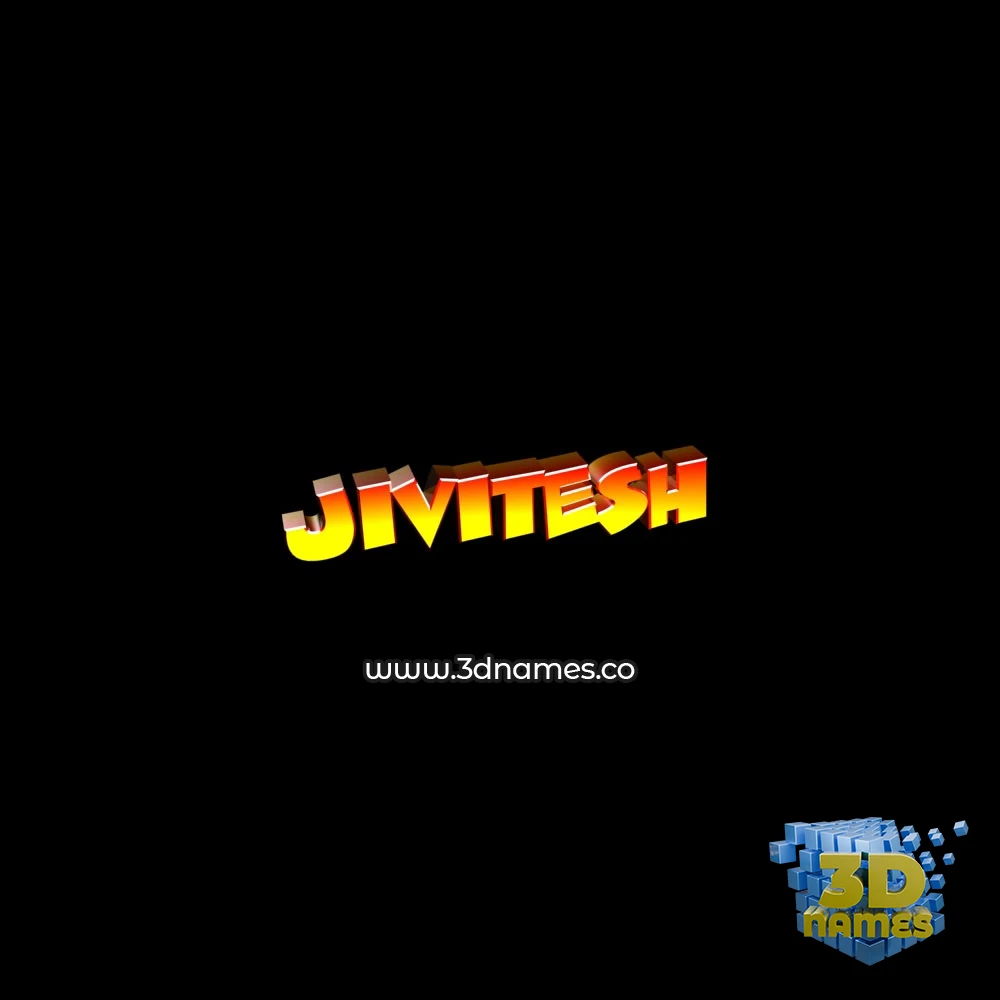 jivitesh in Black Background style - 3D name wallpaper
