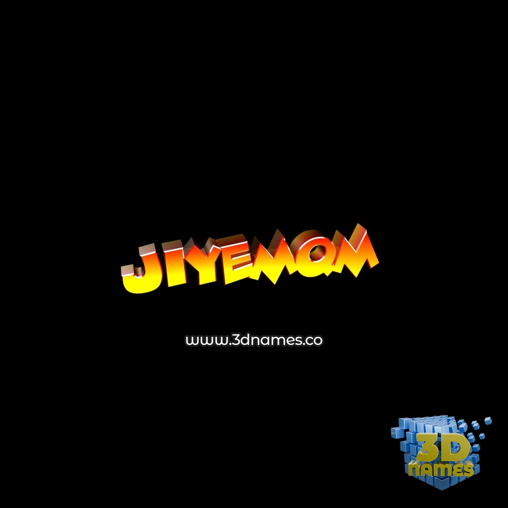 jiyemqm in Black Background style - 3D name wallpaper
