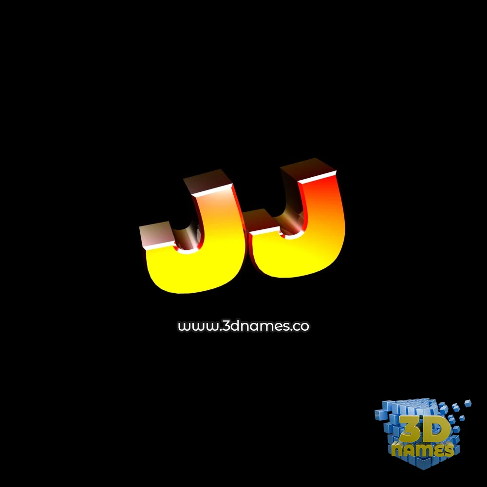 jj in Black Background style - 3D name wallpaper