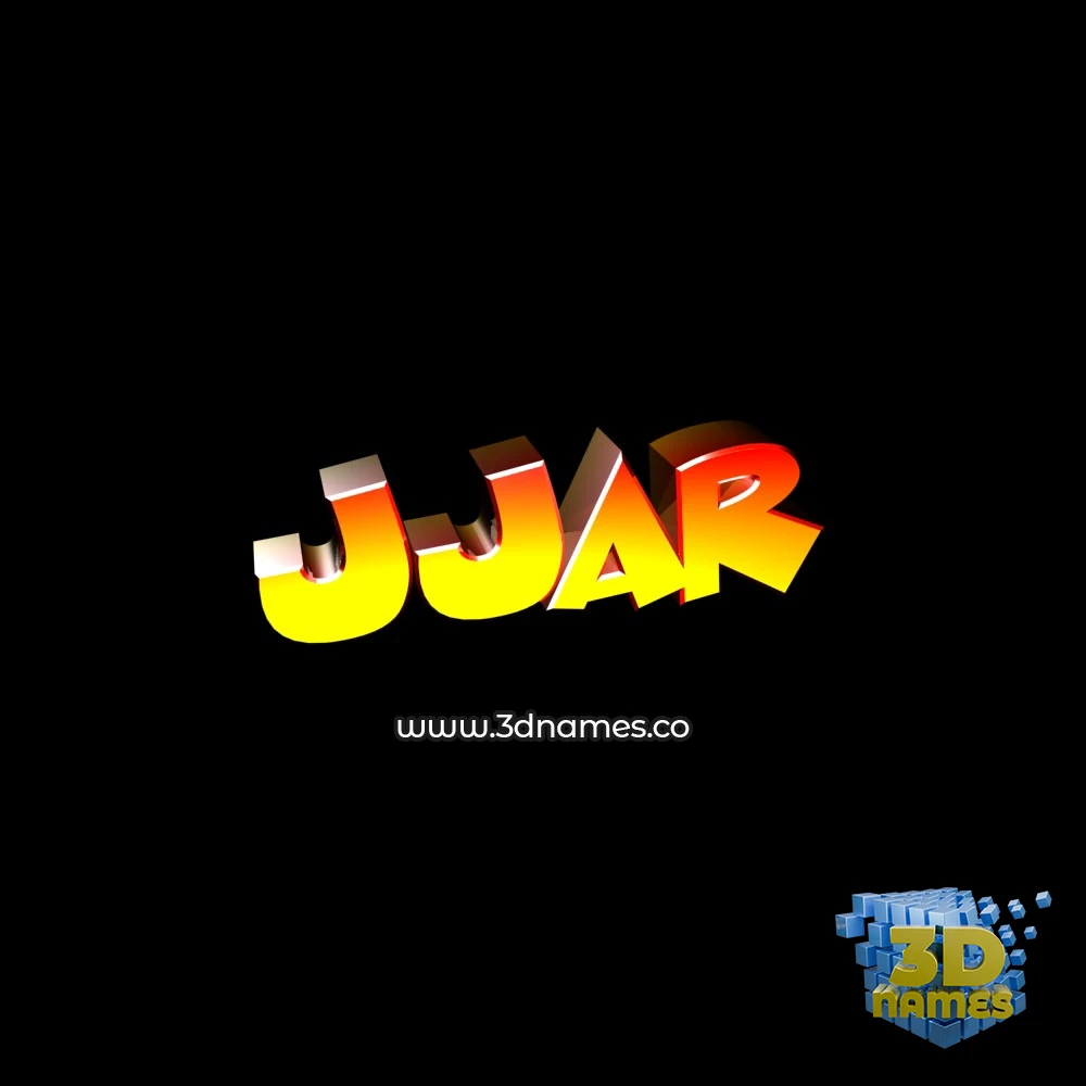 jjar in Black Background style - 3D name wallpaper