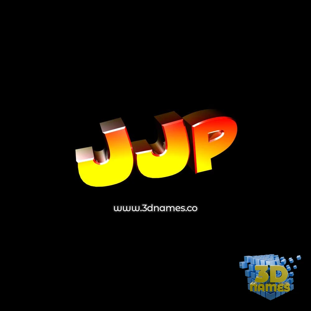 jjp in Black Background style - 3D name wallpaper