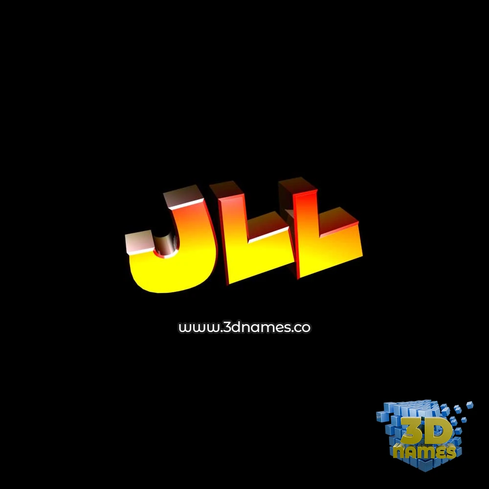 jll in Black Background style - 3D name wallpaper