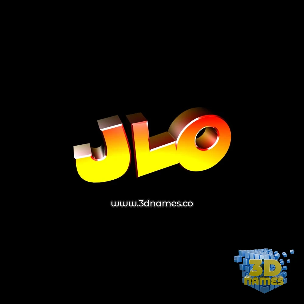 jlo in Black Background style - 3D name wallpaper