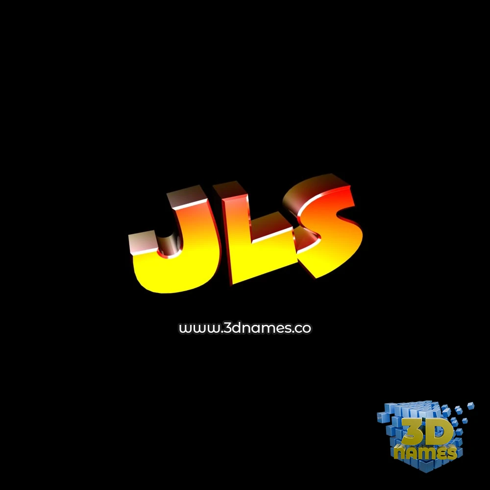 jls in Black Background style - 3D name wallpaper