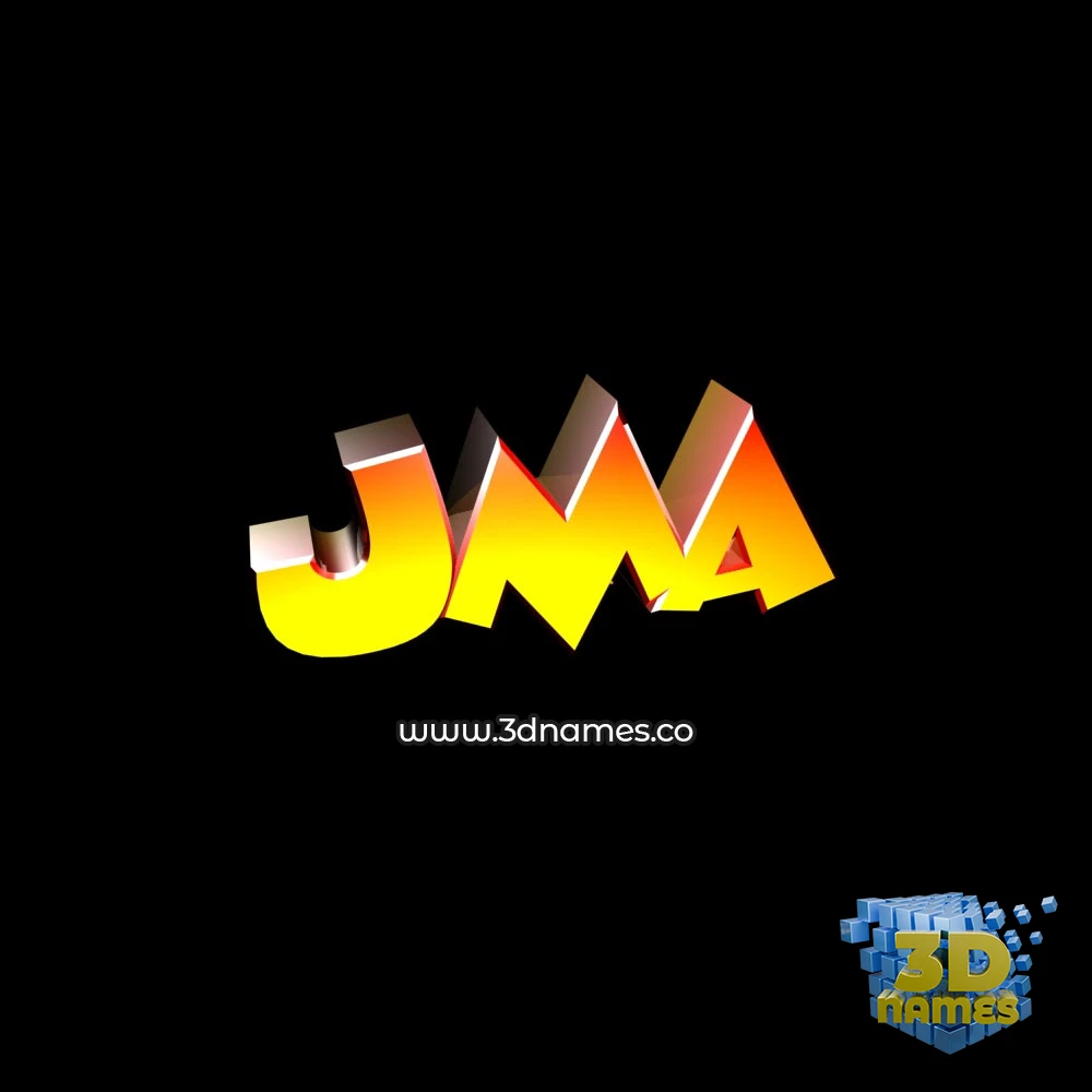 jma in Black Background style - 3D name wallpaper