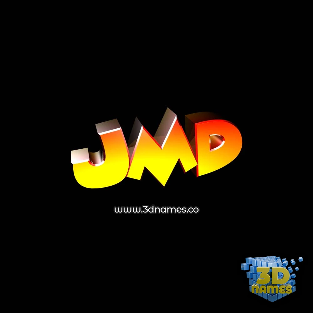 jmd in Black Background style - 3D name wallpaper