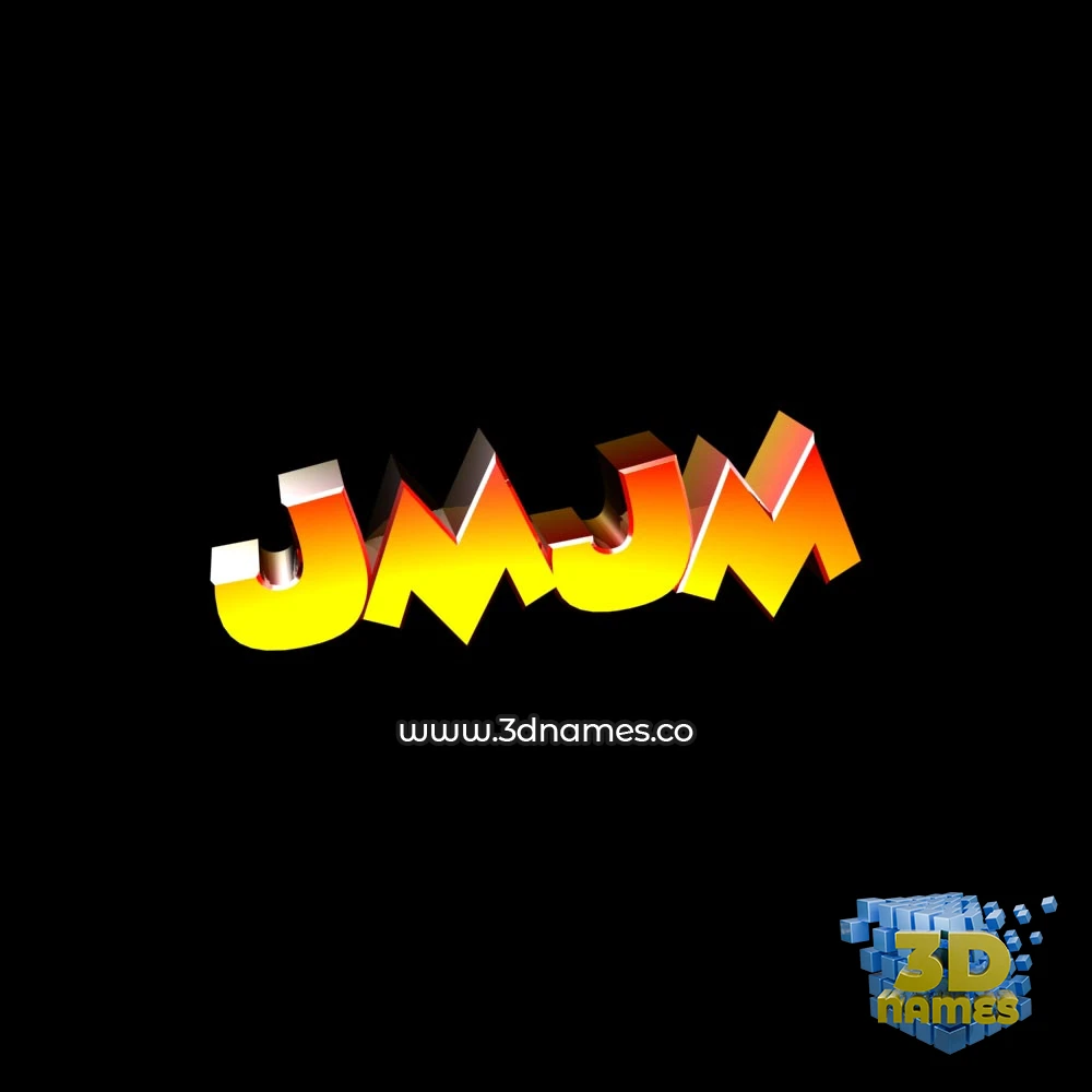 jmjm in Black Background style - 3D name wallpaper