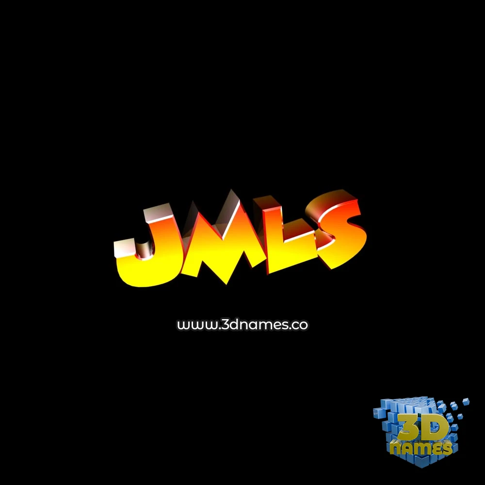 jmls in Black Background style - 3D name wallpaper