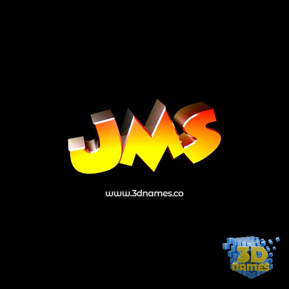 jms in Black Background style - 3D name wallpaper