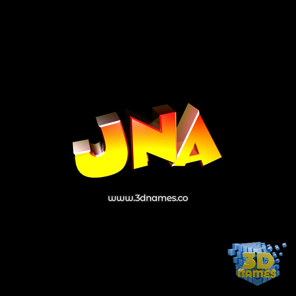 jna in Black Background style - 3D name wallpaper