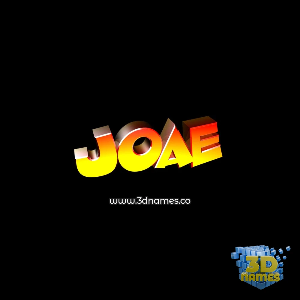joae in Black Background style - 3D name wallpaper