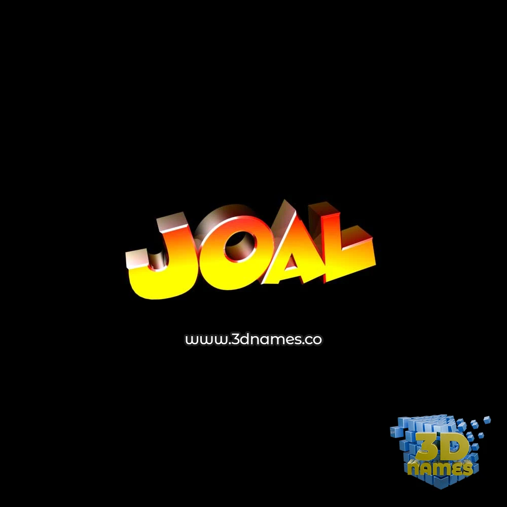 joal in Black Background style - 3D name wallpaper