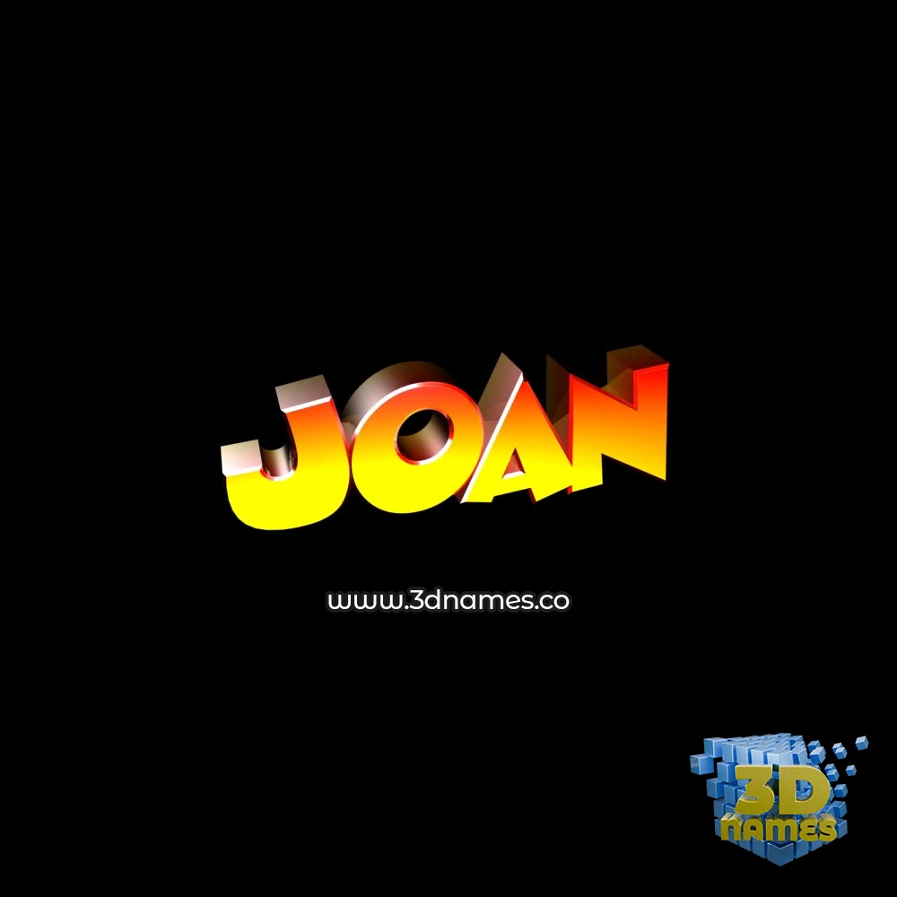joan in Black Background style - 3D name wallpaper