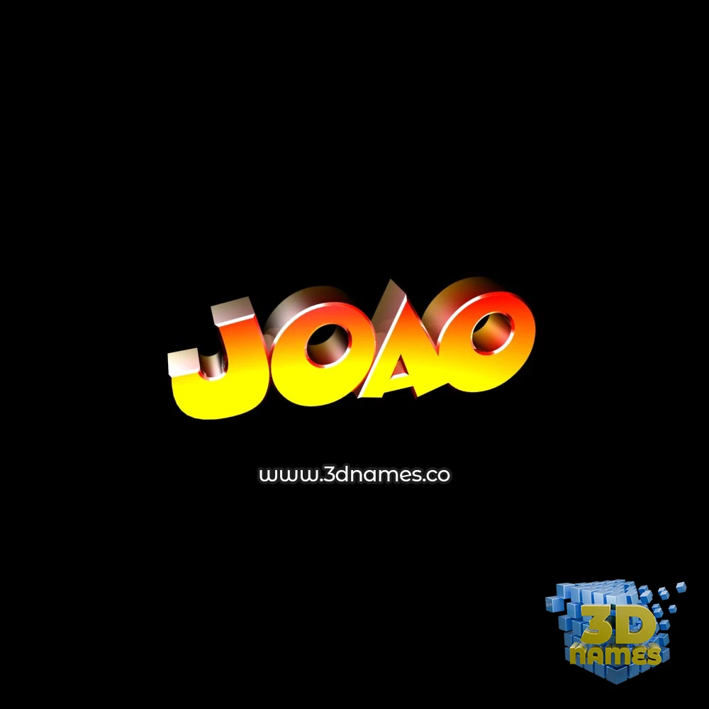 joao in Black Background style - 3D name wallpaper