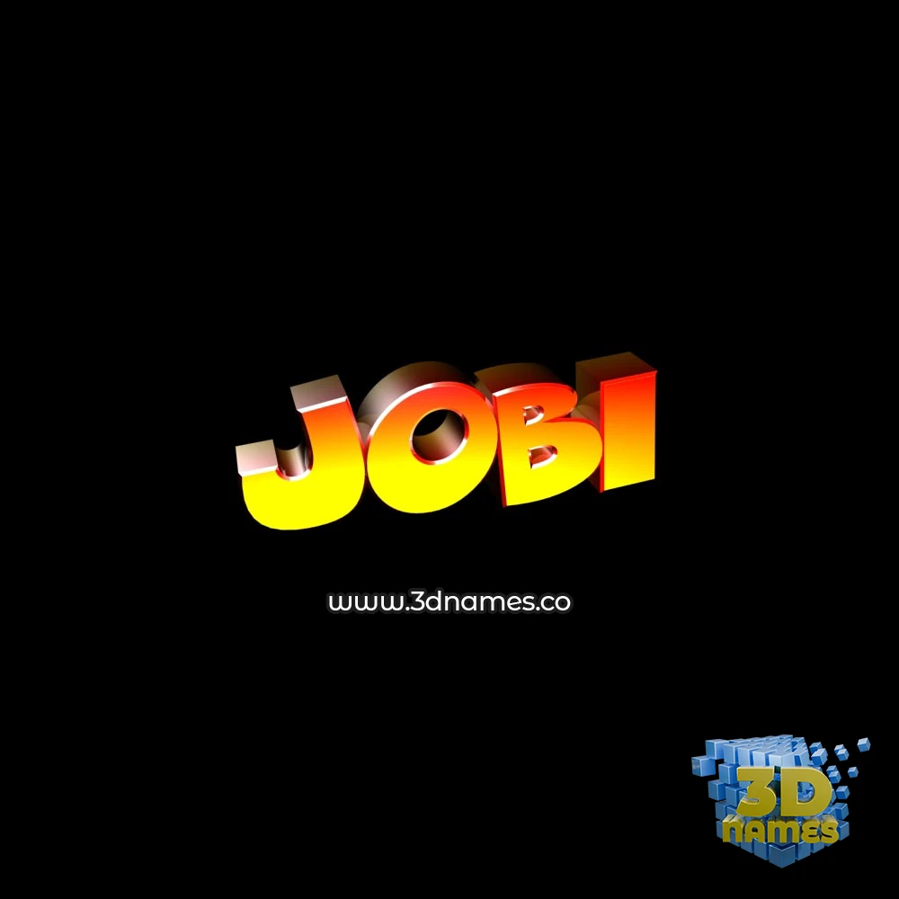 jobi in Black Background style - 3D name wallpaper