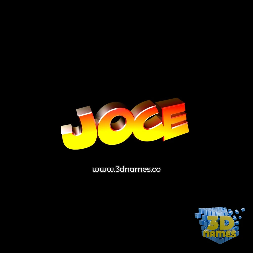 joce in Black Background style - 3D name wallpaper