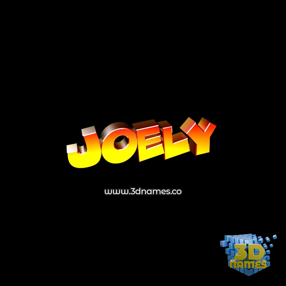 joely in Black Background style - 3D name wallpaper