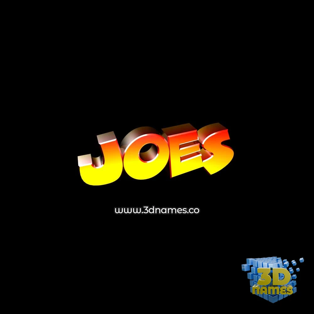 joes in Black Background style - 3D name wallpaper