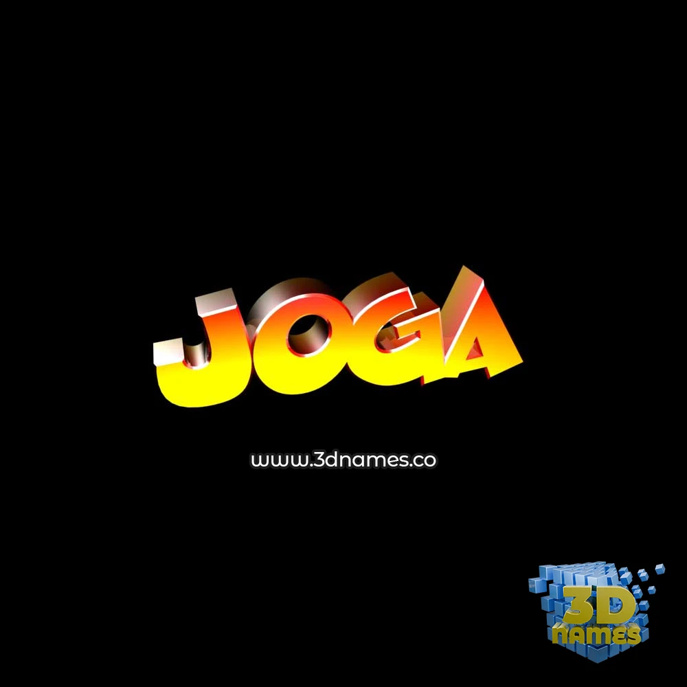 joga in Black Background style - 3D name wallpaper