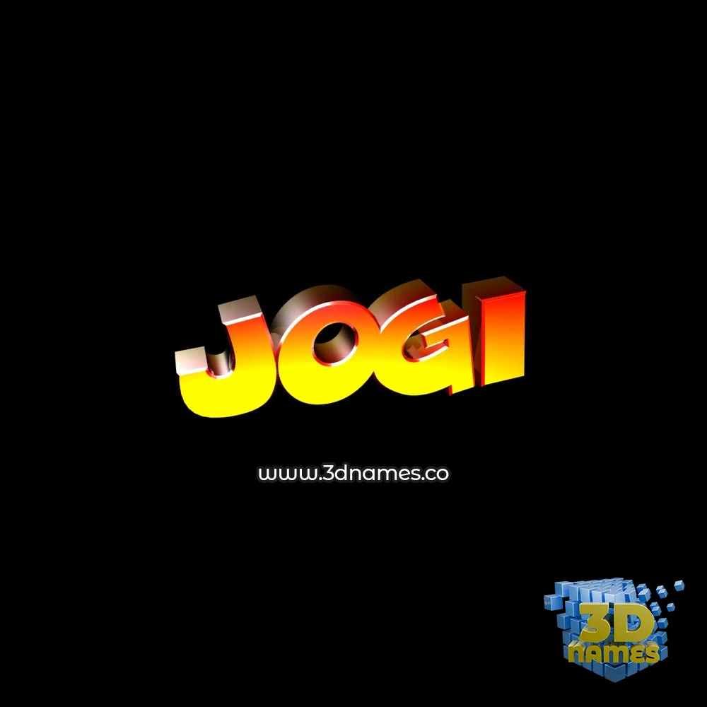 jogi in Black Background style - 3D name wallpaper