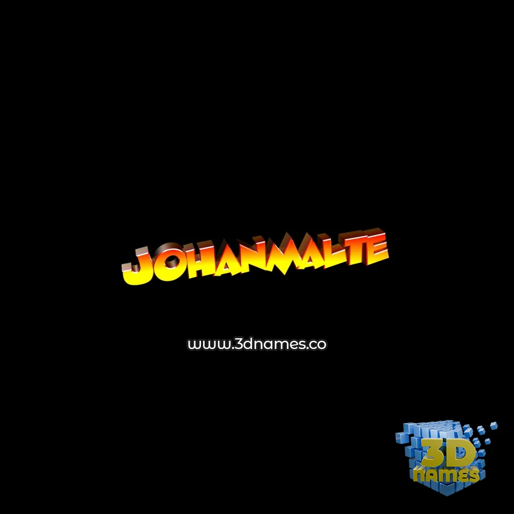 johanmalte in Black Background style - 3D name wallpaper
