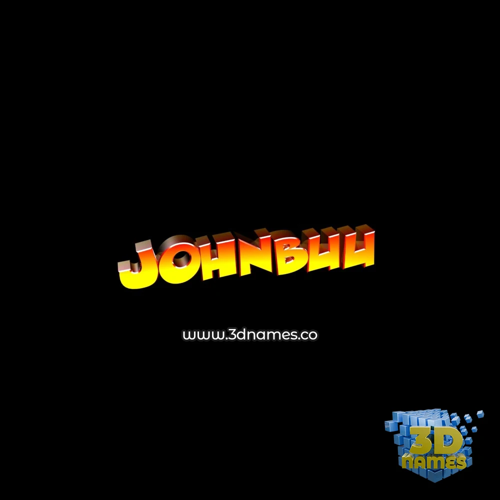 johnbuu in Black Background style - 3D name wallpaper